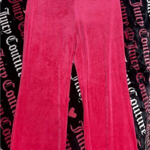 Juicy Couture Pink Velour Track Pants